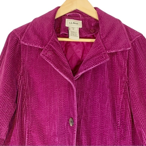 LL Bean Corduroy Button Down Jacket Size 6 Petite - Picture 3 of 7